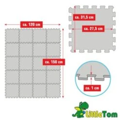 LittleTom Puzzlematte Kombi Grau Beige 16795 + 16792 18 Teile -Tonies Verkäufe 22433077 05