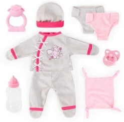 Deluxe Puppenkleidung Set 9-tlg. Grau/pink Von Bayer, 40-46 Cm -Tonies Verkäufe 25344388 02